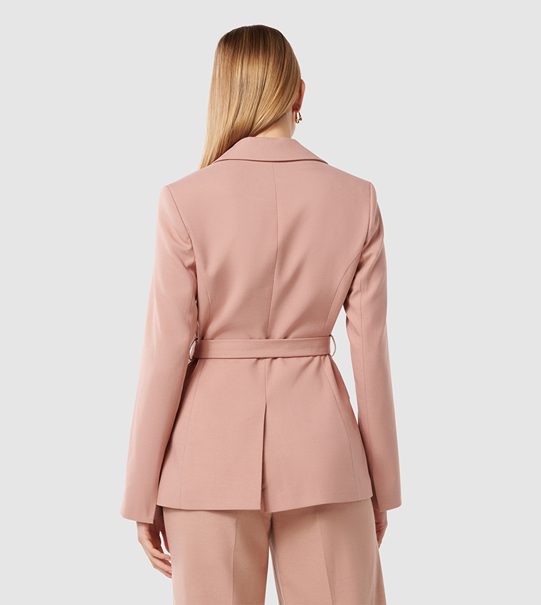 IRIS Single-Breasted Belted Blazer