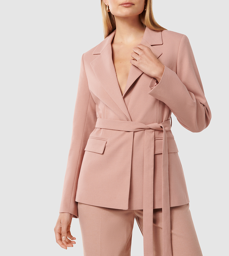 IRIS Single-Breasted Belted Blazer