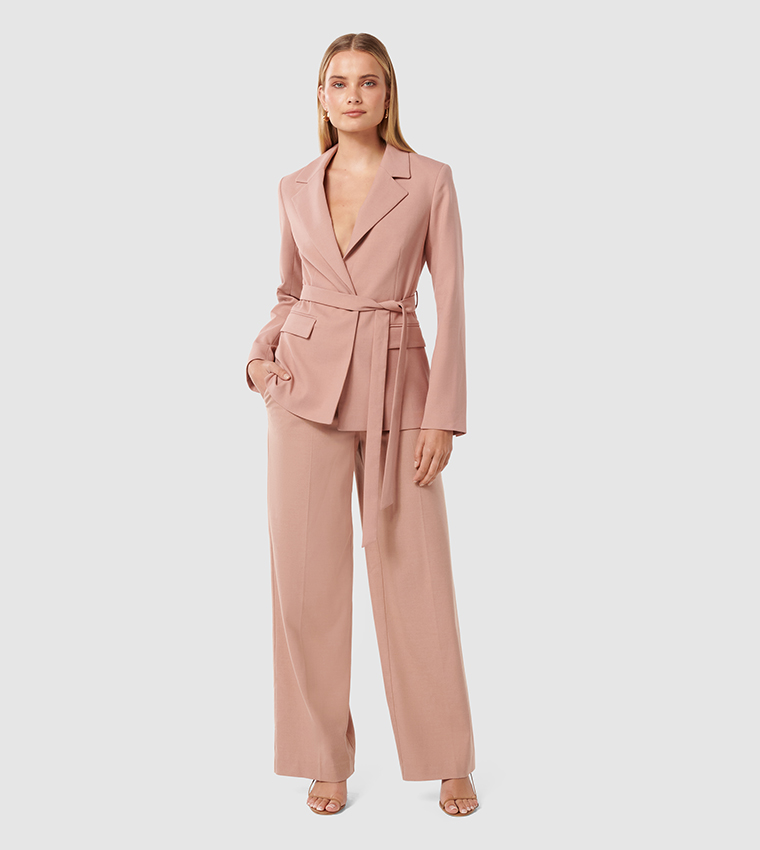 IRIS Single-Breasted Belted Blazer