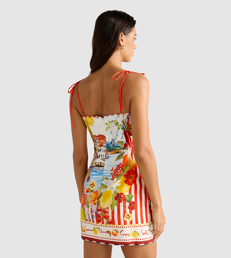 SIERRA Printed Strappy Mini Dress