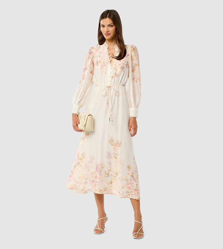 PRIMROSE Floral Printed Midi Dress
