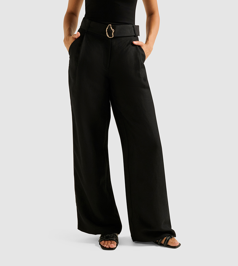 ALICW Belted Wide Leg Pants