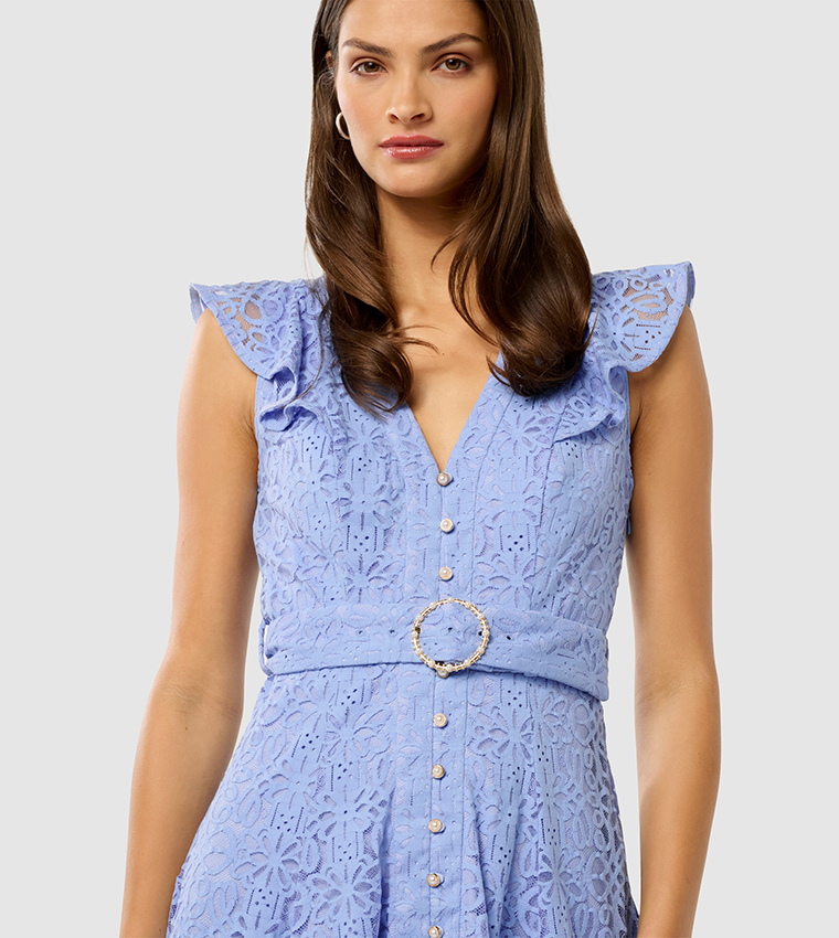 SINEAD Lace V-Neck Mini Dress