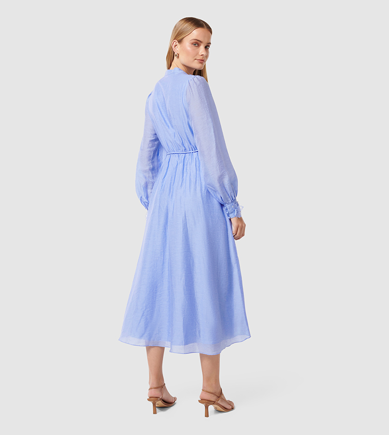 YASMIN Floral Applique Midi Dress