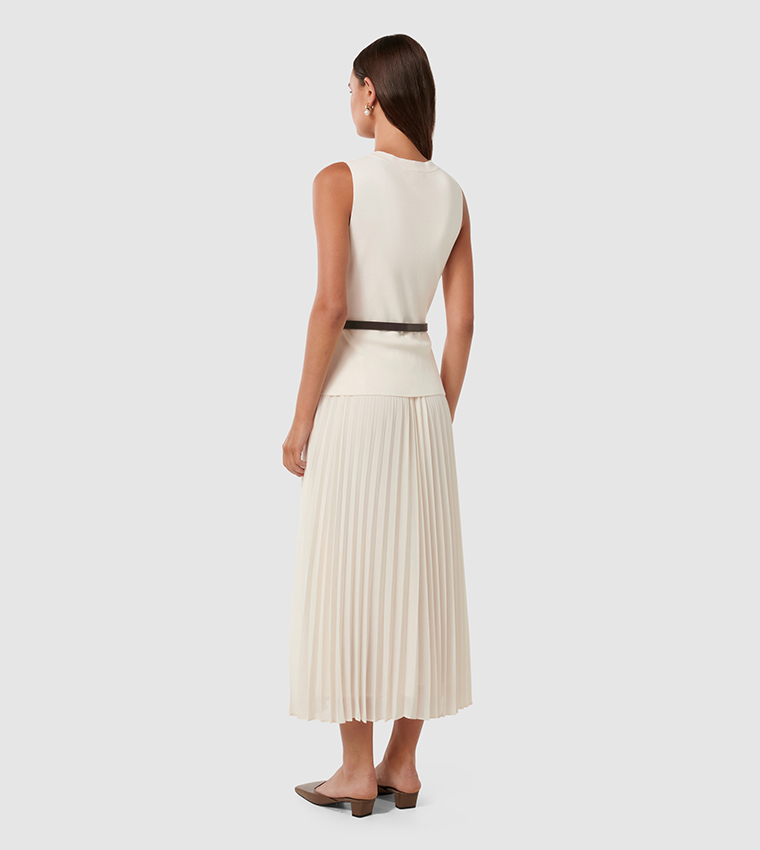 DAPHNE Waistcoat Sleeveless Midi Dress