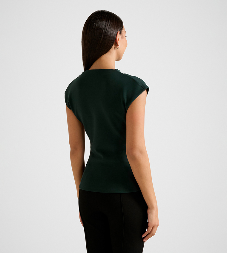 LEENAH Grown On Neck Crepe Top