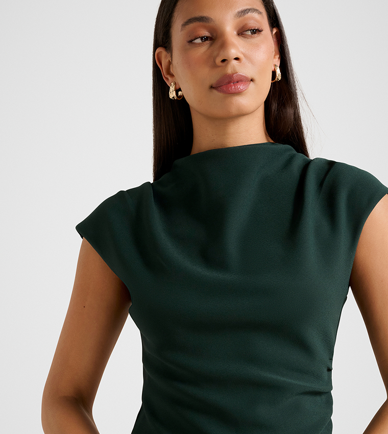 LEENAH Grown On Neck Crepe Top