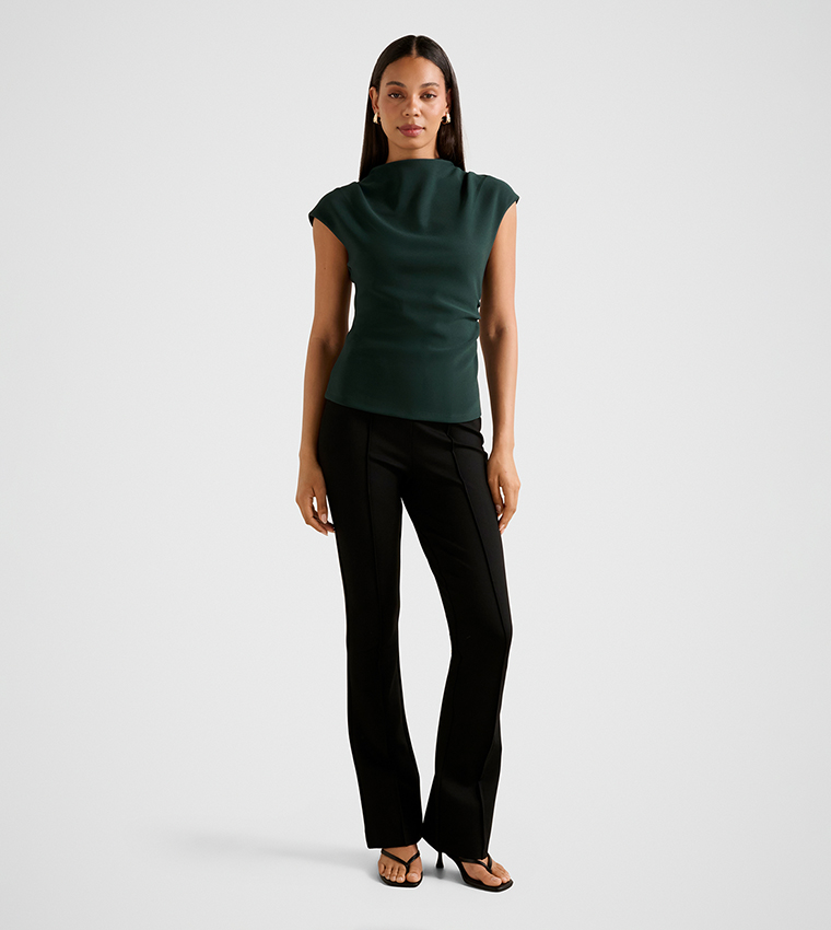LEENAH Grown On Neck Crepe Top