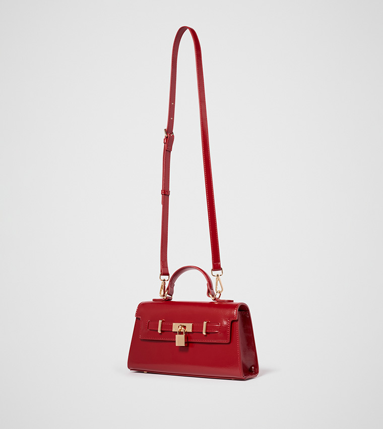 LIANA Lock Detail Top Handle Bag