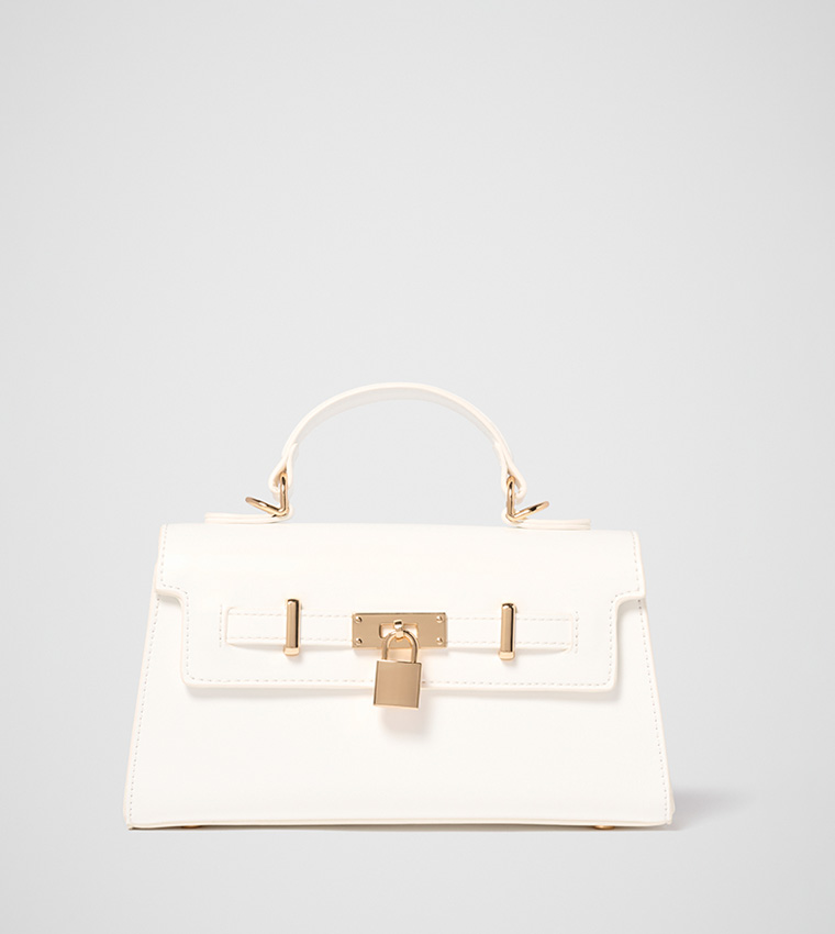 LIANA Lock Detail Top Handle Bag