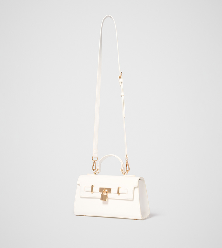 LIANA Lock Detail Top Handle Bag