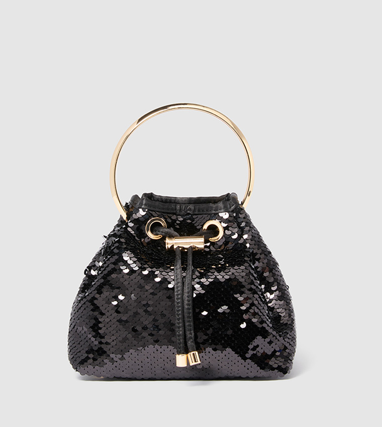 STELLA Sequined Drawstring Bag