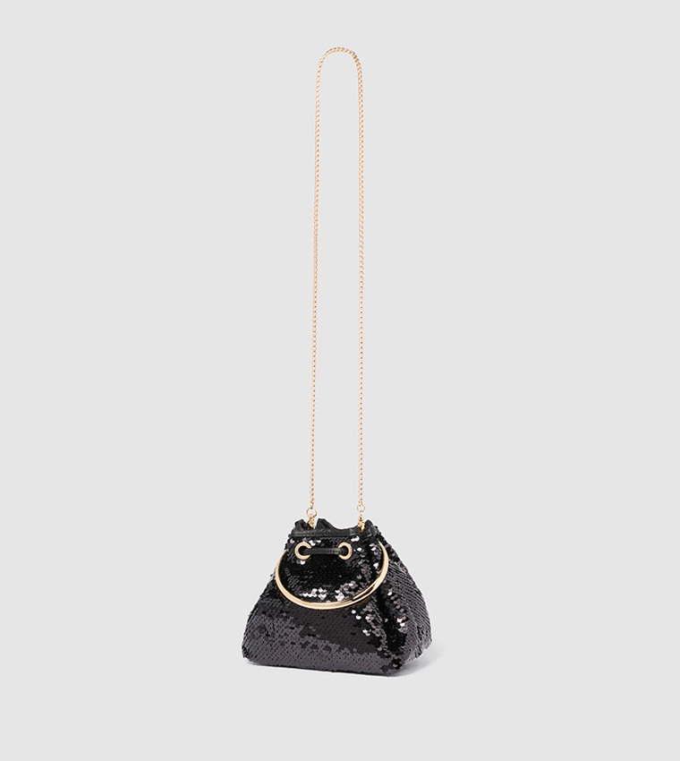 STELLA Sequined Drawstring Bag