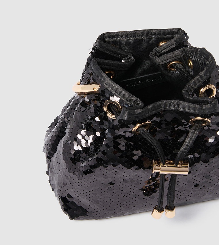 STELLA Sequined Drawstring Bag