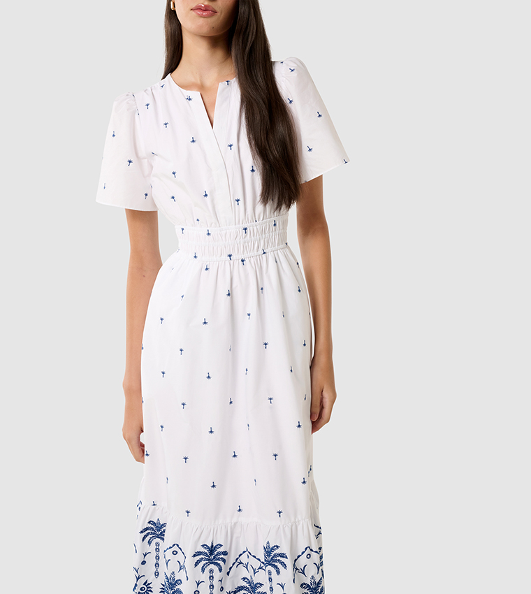 ELEANOR Embroidered Midi Dress