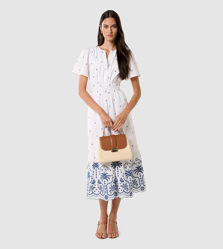 ELEANOR Embroidered Midi Dress