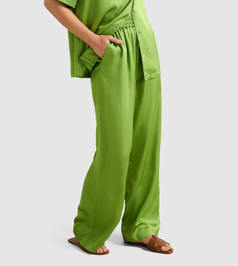 JENNA Drawstring Waist Wide Leg Pants