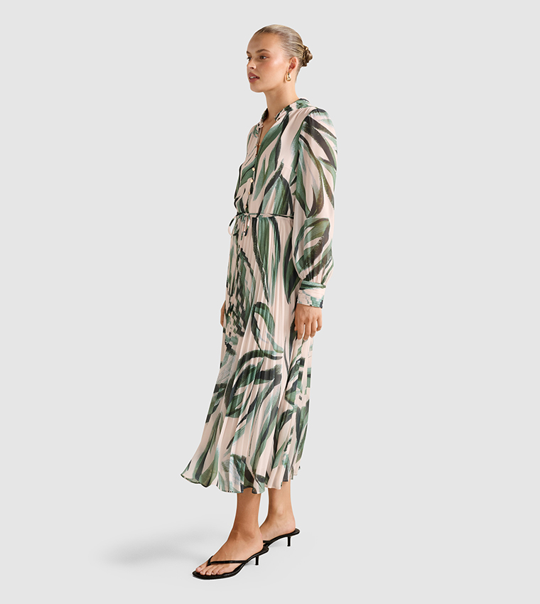 ANNABEL Button Through Midi Dress