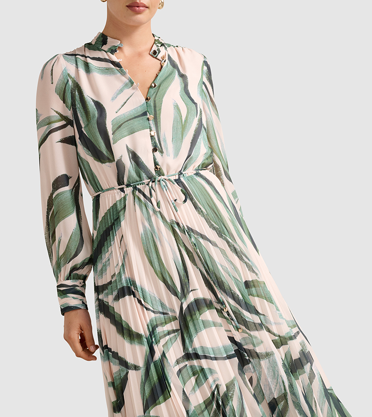 ANNABEL Button Through Midi Dress