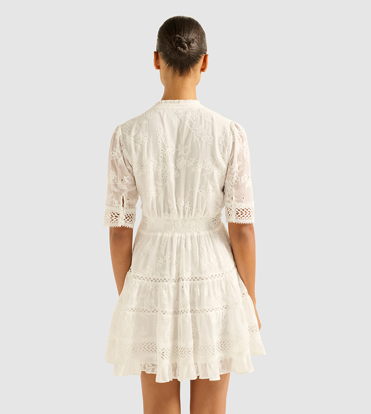 LILLIAN Trim Skater Mini Dress