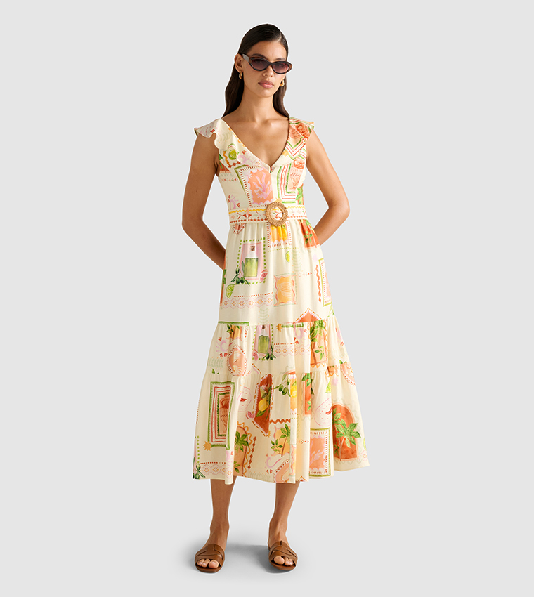 LAYNE Printed Midi Dress