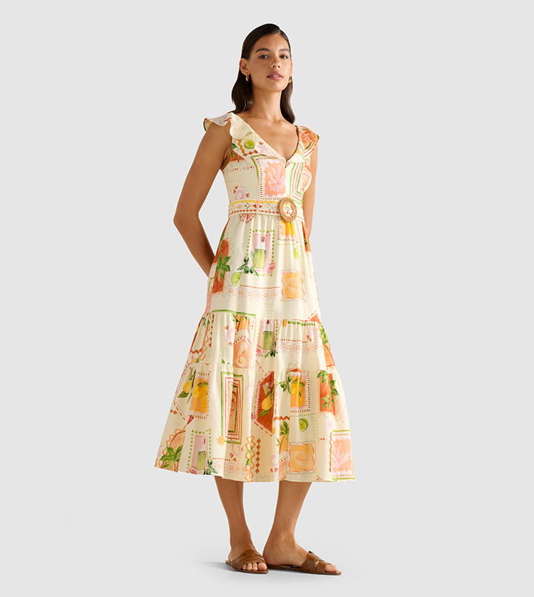 LAYNE Printed Midi Dress