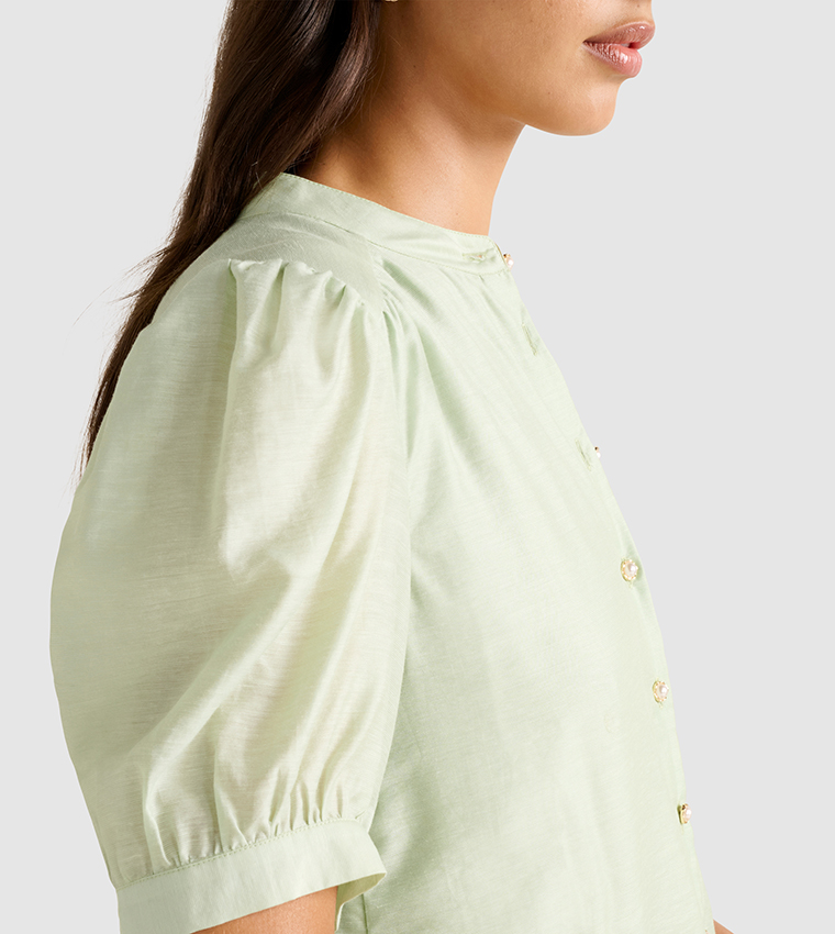 LORNA Utility Puff Sleeves Top