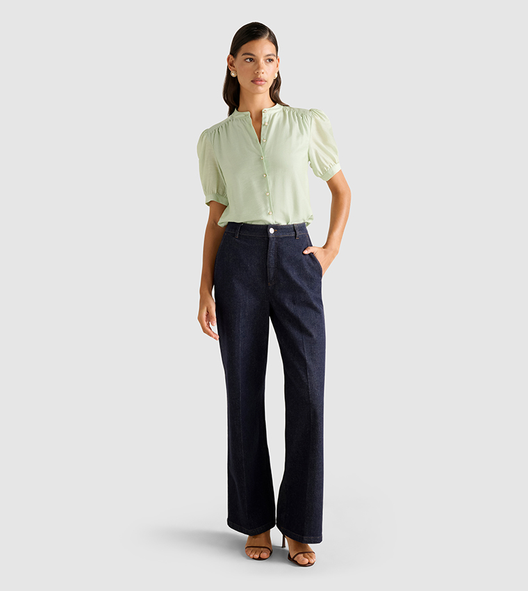 LORNA Utility Puff Sleeves Top