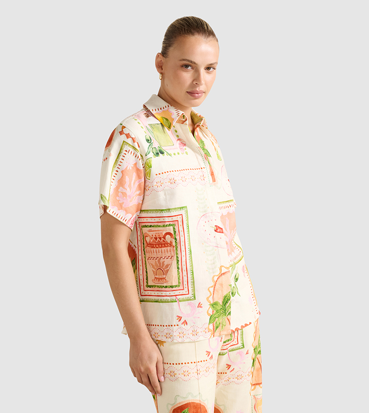 OLA Printed Oversized Shirt