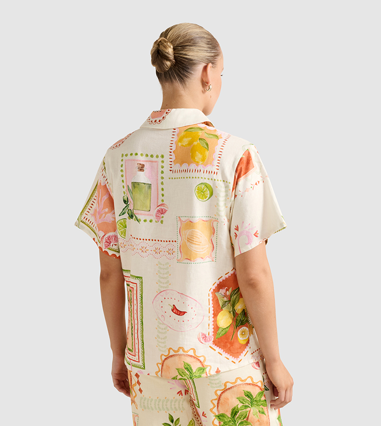 OLA Printed Oversized Shirt