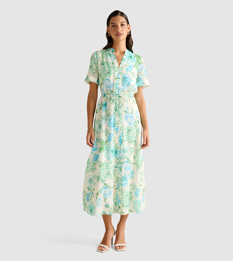 JODIE Printed Skater Midi Dress