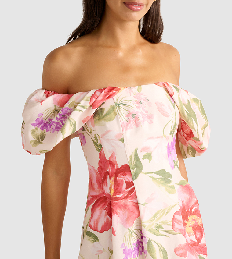 JANIE Off Shoulder Midi Dress