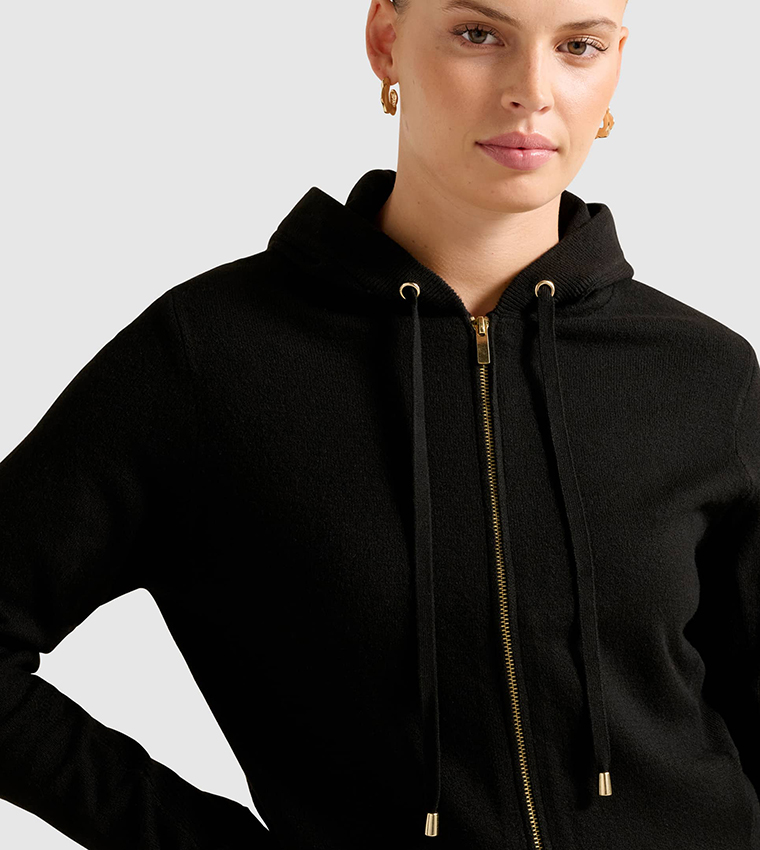 HAZEL Knitted Hooded Jacket