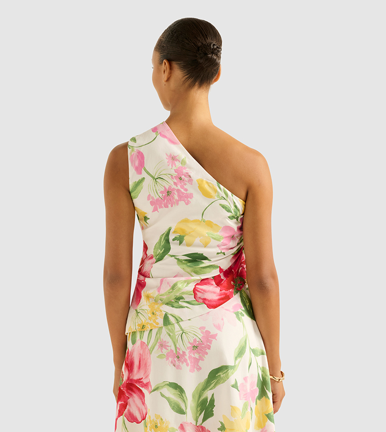 NOAH Printed One Shoulder Top