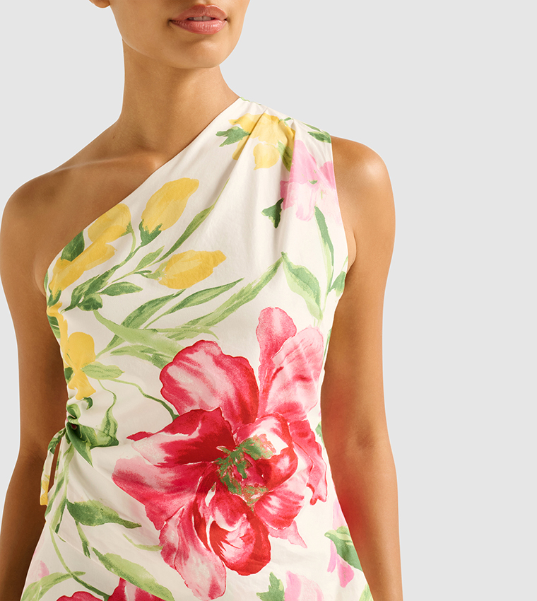 NOAH Printed One Shoulder Top