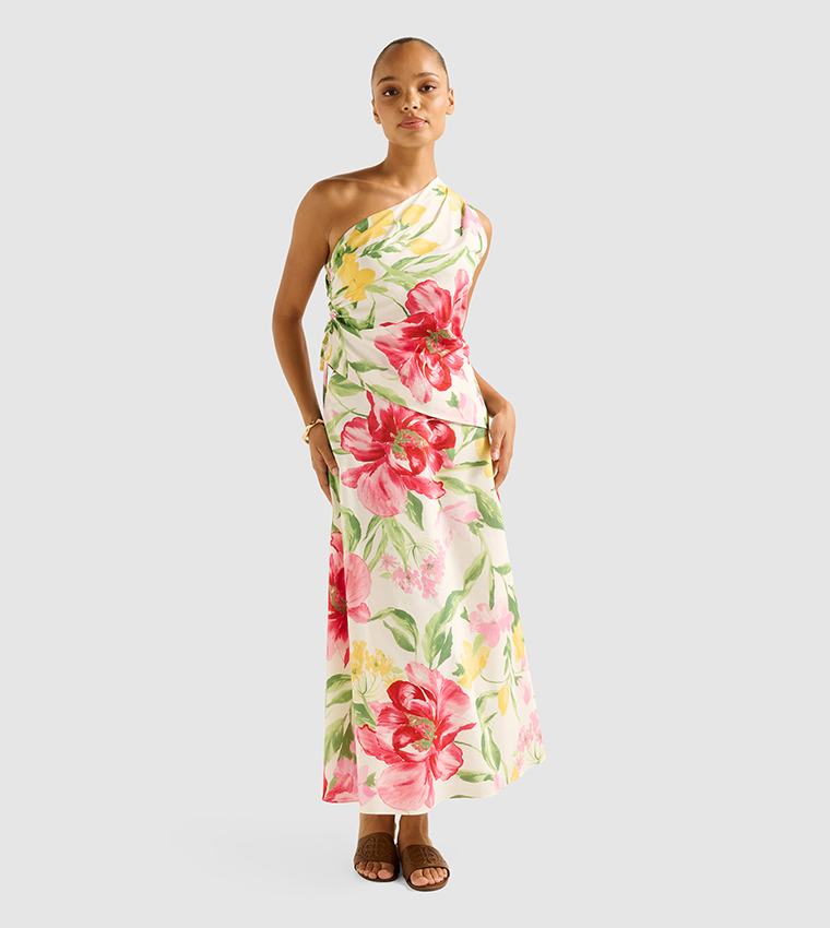 NOAH Printed One Shoulder Top