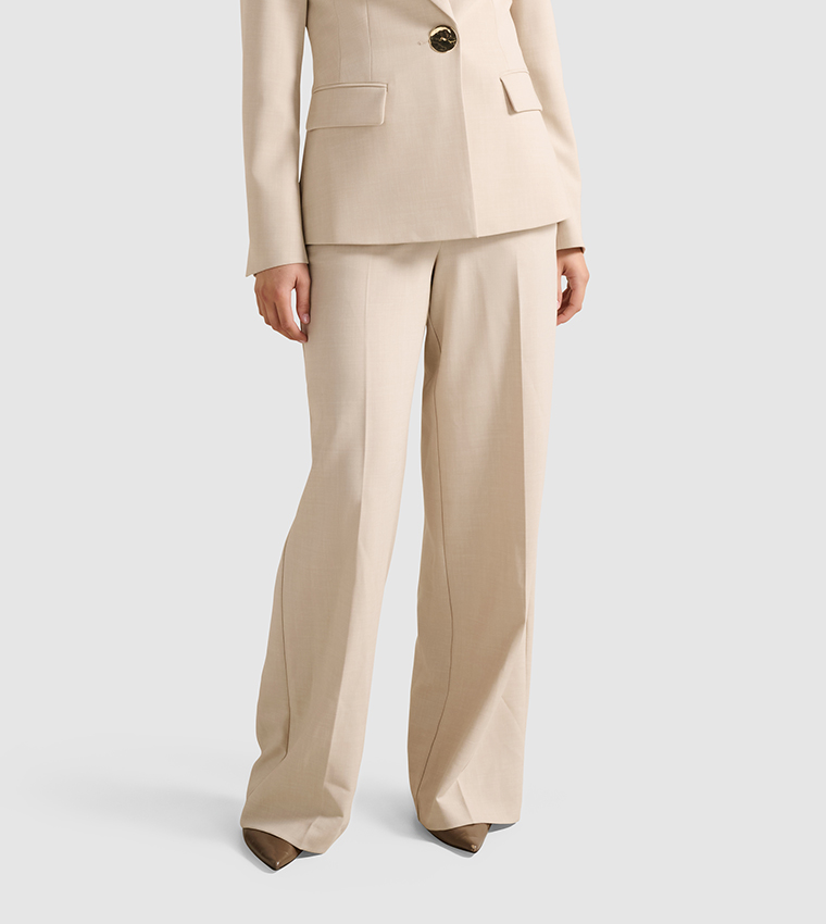 LULU Solid Wide Leg Trousers