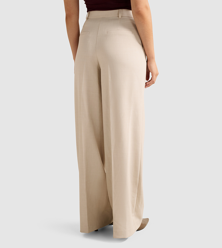 LULU Solid Wide Leg Trousers