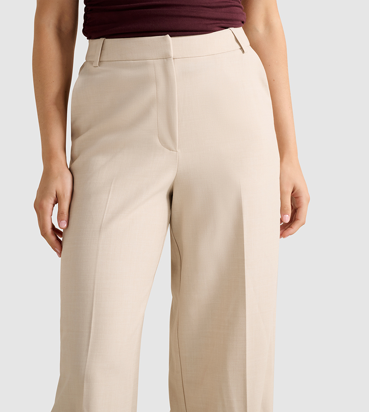 LULU Solid Wide Leg Trousers