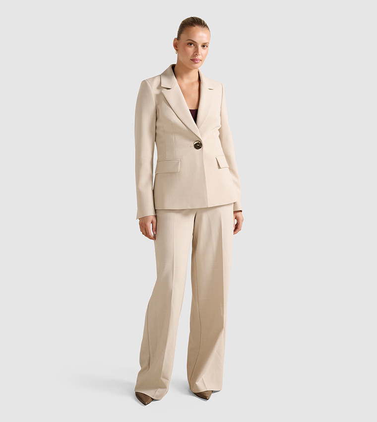 LULU Solid Wide Leg Trousers