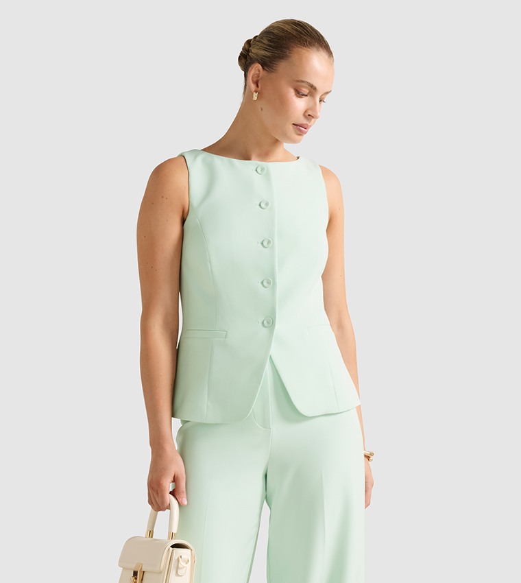 ORCHID Boat Neck Waistcoat