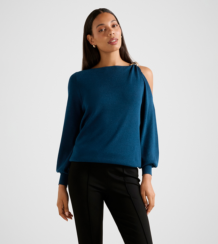 ALESSIA Cold Shoulder Sweater