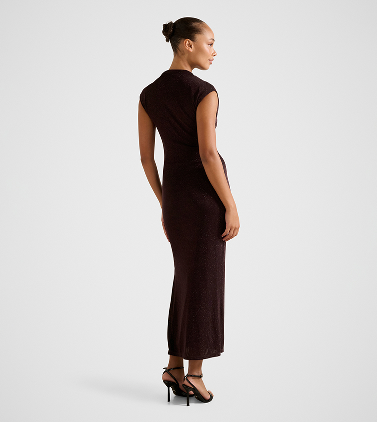 slim fit dress slacks She's A Stunner Glitter Bodycon Midi Dress