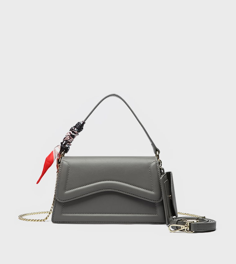 Textured Convertible Shoulder Bag