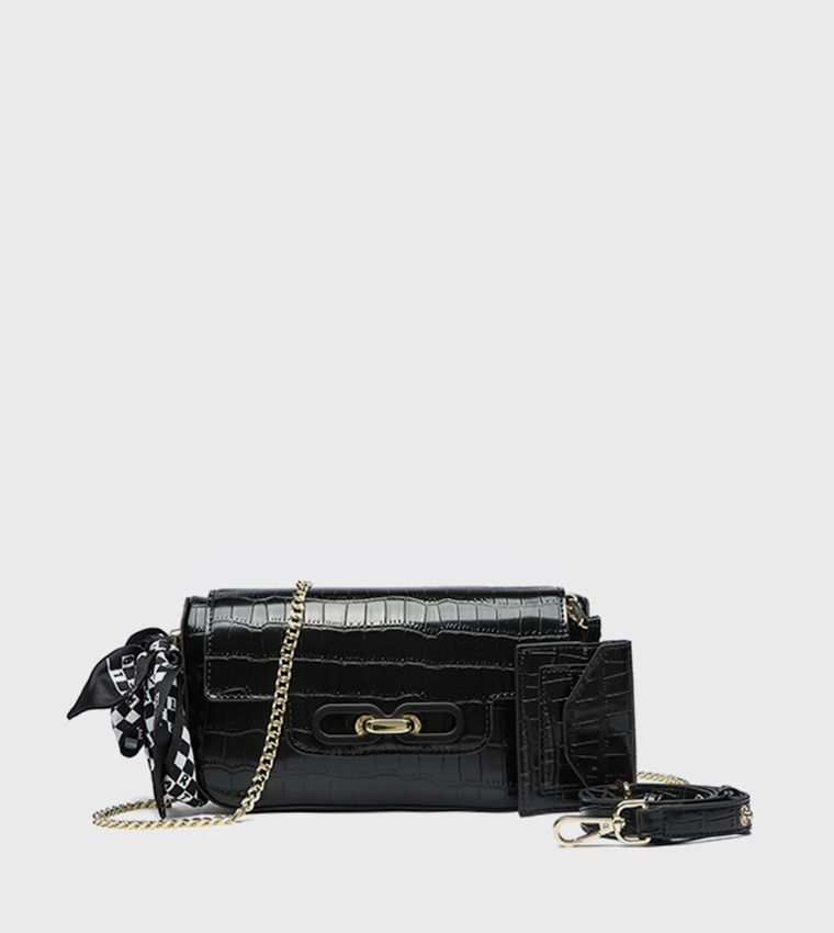 Textured Convertible Crossbody Bag