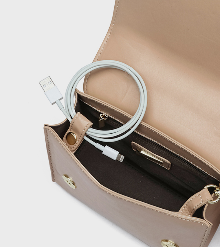 Textured Convertible Handheld Bag