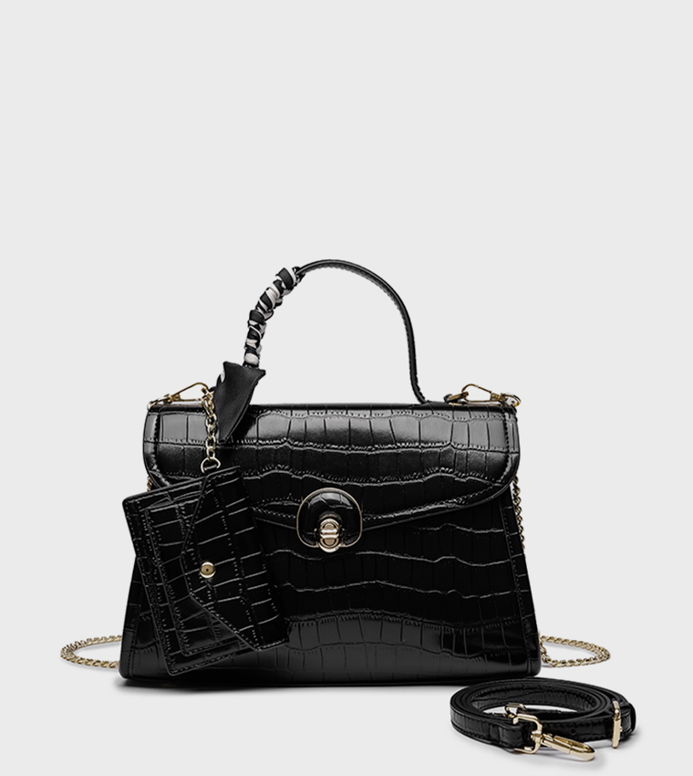 Textured Convertible Handheld Bag