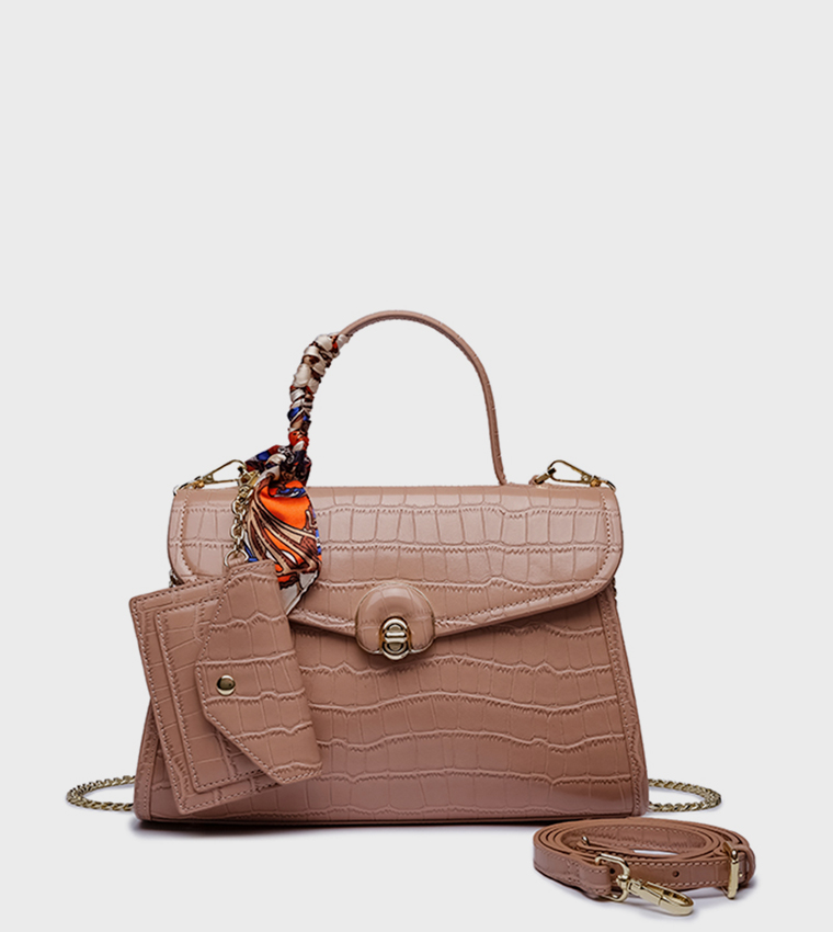 Textured Convertible Handheld Bag