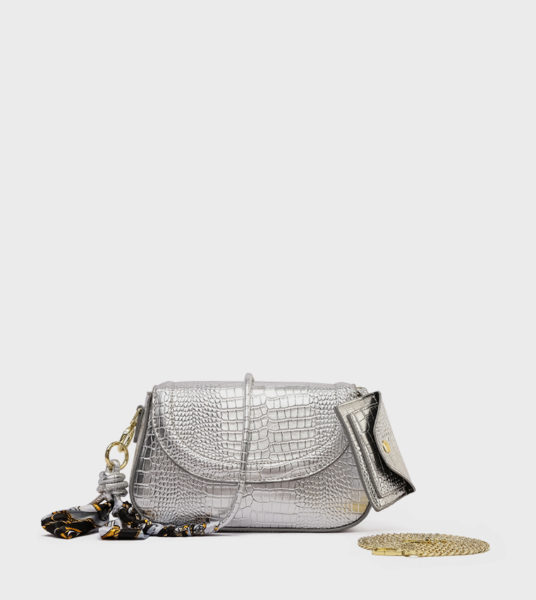 Textured Convertible Crossbody Bag