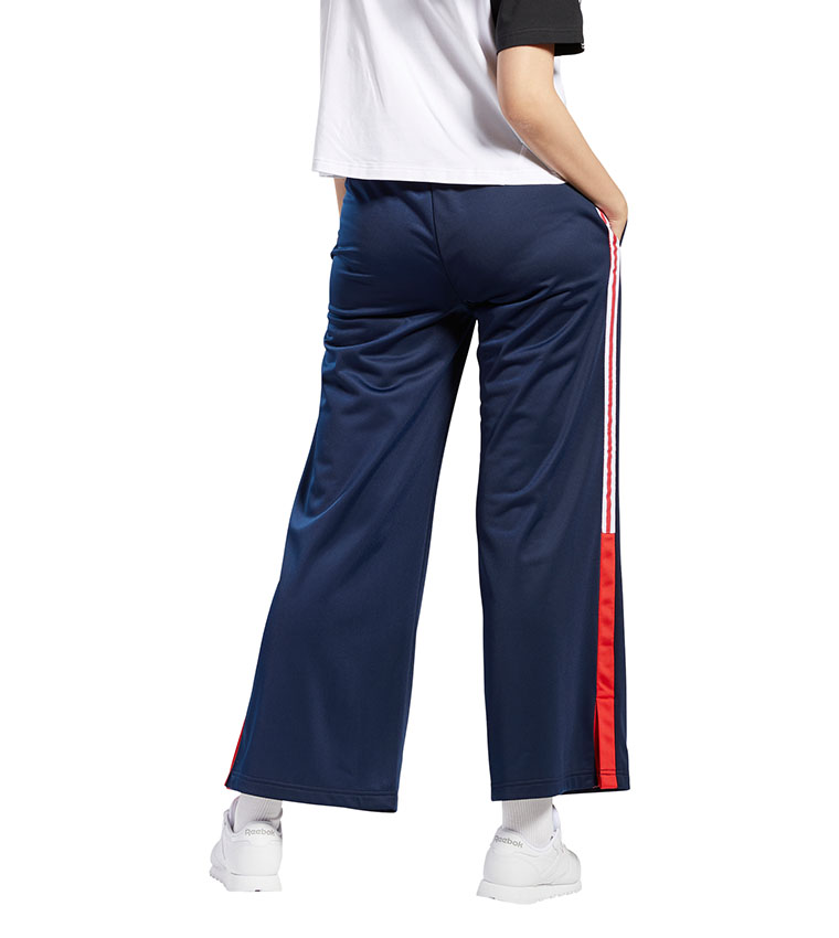 Printed Elastic Waist Track Pants